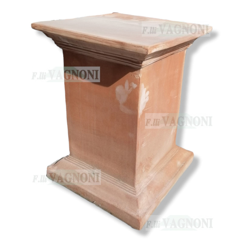 BASE COLONNA IN TERRACOTTA TOSCANA CM. 44X44X60